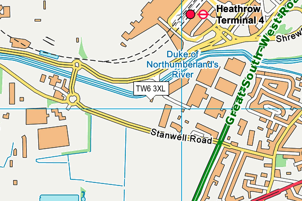 TW6 3XL map - OS VectorMap District (Ordnance Survey)