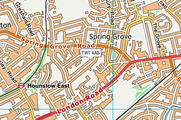 TW7 4AB map - OS VectorMap District (Ordnance Survey)