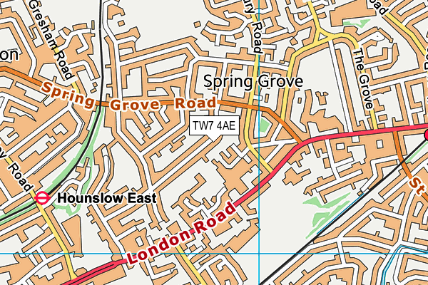 TW7 4AE map - OS VectorMap District (Ordnance Survey)