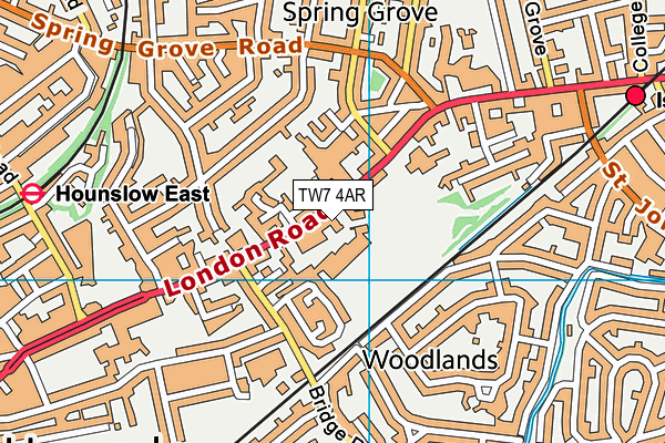 TW7 4AR map - OS VectorMap District (Ordnance Survey)