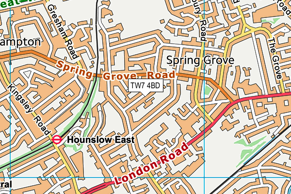 TW7 4BD map - OS VectorMap District (Ordnance Survey)