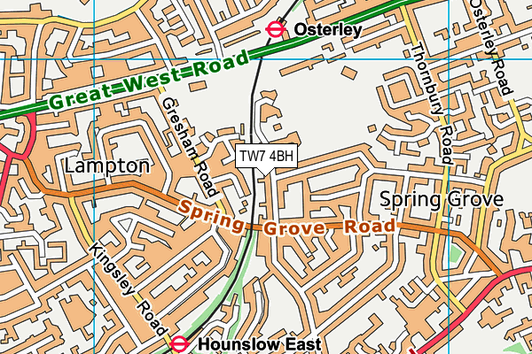 TW7 4BH map - OS VectorMap District (Ordnance Survey)