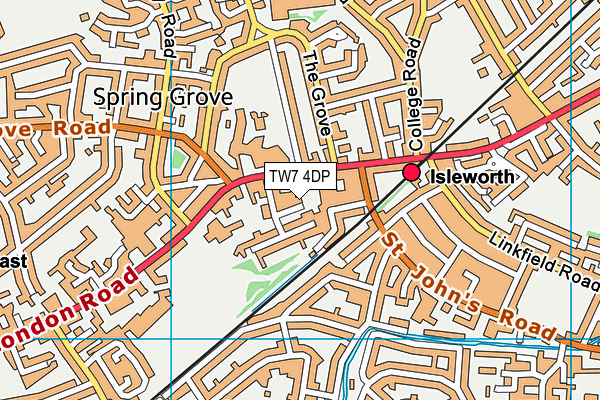 TW7 4DP map - OS VectorMap District (Ordnance Survey)