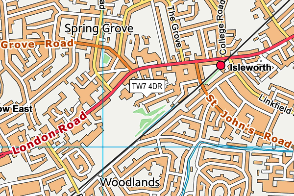 TW7 4DR map - OS VectorMap District (Ordnance Survey)
