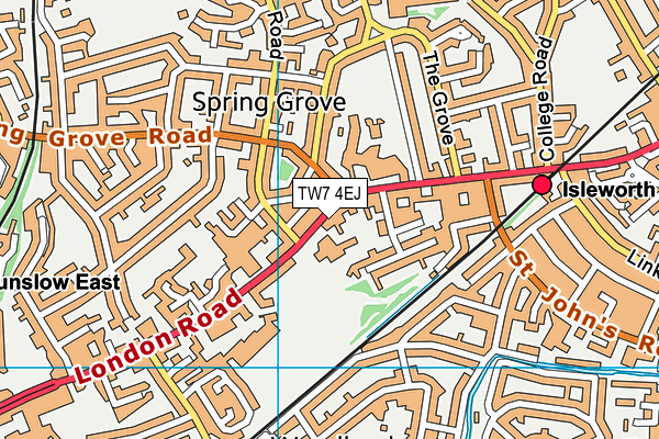 TW7 4EJ map - OS VectorMap District (Ordnance Survey)