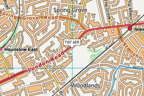 TW7 4ER map - OS VectorMap District (Ordnance Survey)