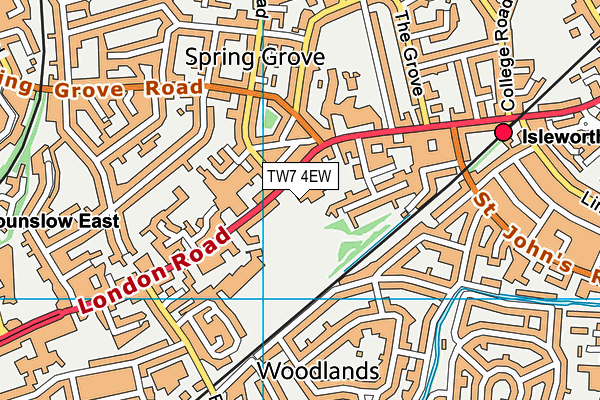 TW7 4EW map - OS VectorMap District (Ordnance Survey)