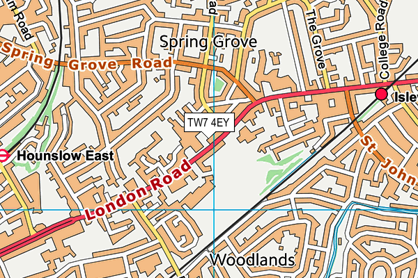 TW7 4EY map - OS VectorMap District (Ordnance Survey)