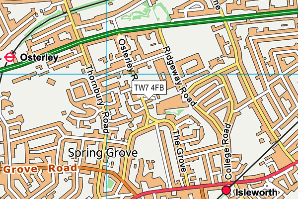 TW7 4FB map - OS VectorMap District (Ordnance Survey)