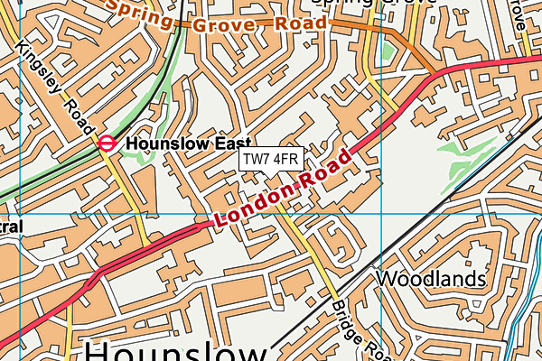 TW7 4FR map - OS VectorMap District (Ordnance Survey)