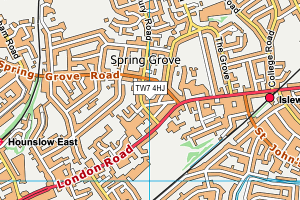 TW7 4HJ map - OS VectorMap District (Ordnance Survey)