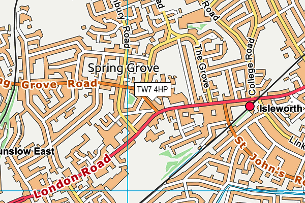 TW7 4HP map - OS VectorMap District (Ordnance Survey)