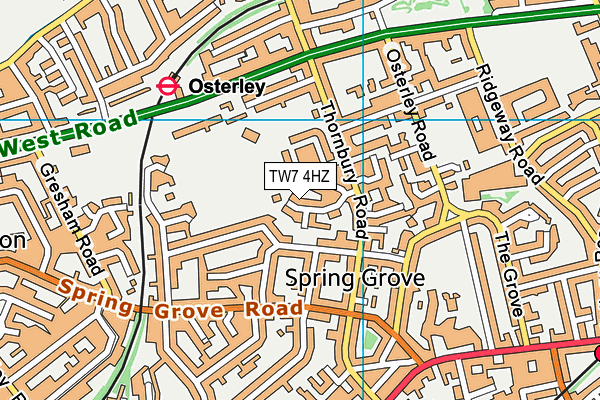 TW7 4HZ map - OS VectorMap District (Ordnance Survey)