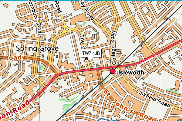 TW7 4JB map - OS VectorMap District (Ordnance Survey)