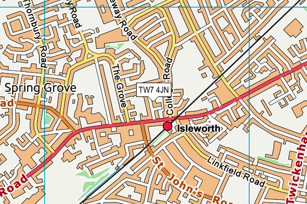 TW7 4JN map - OS VectorMap District (Ordnance Survey)