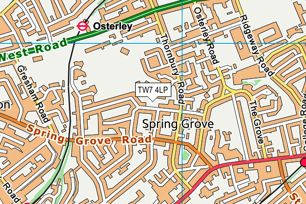 TW7 4LP map - OS VectorMap District (Ordnance Survey)