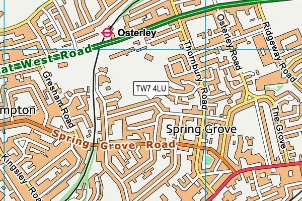 TW7 4LU map - OS VectorMap District (Ordnance Survey)