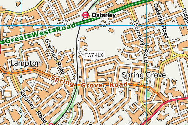 TW7 4LX map - OS VectorMap District (Ordnance Survey)