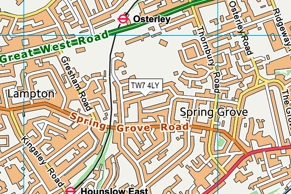 TW7 4LY map - OS VectorMap District (Ordnance Survey)