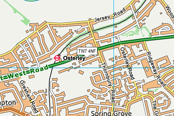 TW7 4NF map - OS VectorMap District (Ordnance Survey)