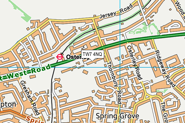 TW7 4NQ map - OS VectorMap District (Ordnance Survey)
