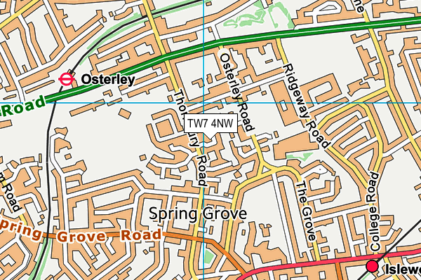 TW7 4NW map - OS VectorMap District (Ordnance Survey)