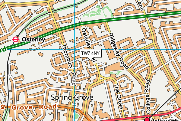 TW7 4NY map - OS VectorMap District (Ordnance Survey)