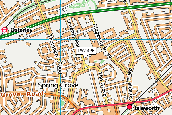 TW7 4PE map - OS VectorMap District (Ordnance Survey)