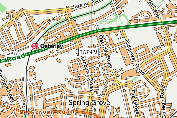 TW7 4PJ map - OS VectorMap District (Ordnance Survey)