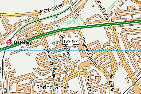 TW7 4PP map - OS VectorMap District (Ordnance Survey)