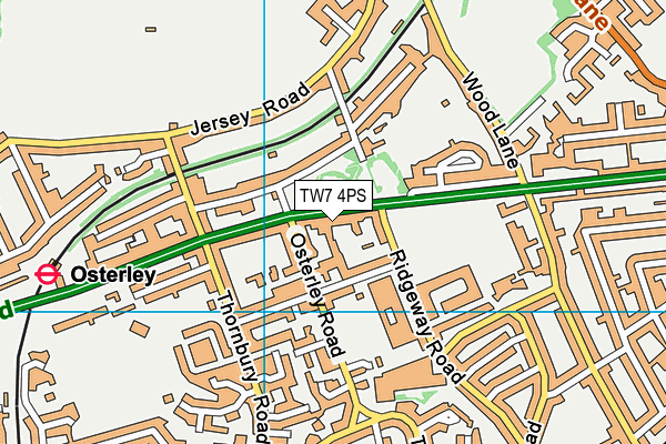 TW7 4PS map - OS VectorMap District (Ordnance Survey)