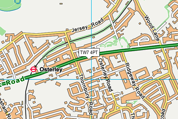 TW7 4PT map - OS VectorMap District (Ordnance Survey)