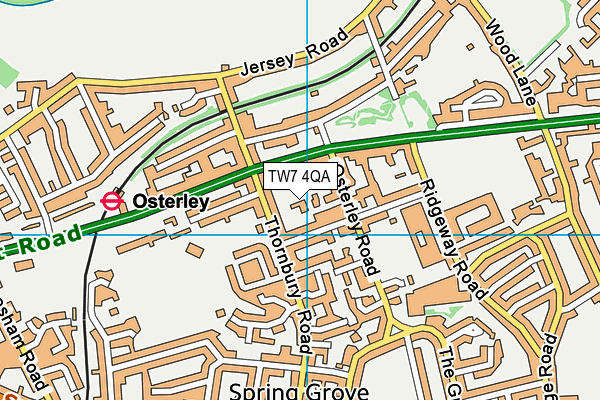 TW7 4QA map - OS VectorMap District (Ordnance Survey)