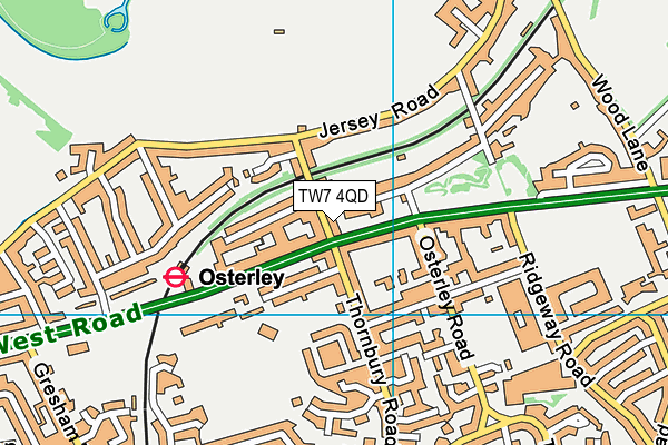 TW7 4QD map - OS VectorMap District (Ordnance Survey)