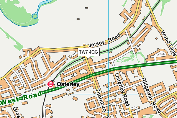 TW7 4QG map - OS VectorMap District (Ordnance Survey)