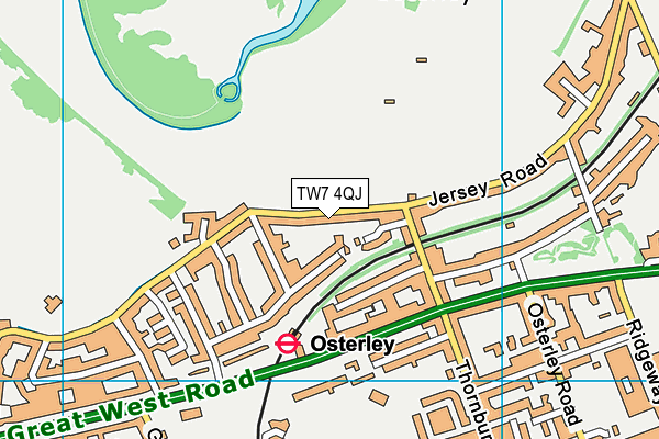 TW7 4QJ map - OS VectorMap District (Ordnance Survey)