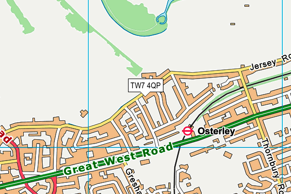 TW7 4QP map - OS VectorMap District (Ordnance Survey)