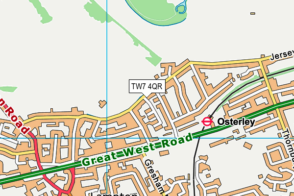 TW7 4QR map - OS VectorMap District (Ordnance Survey)
