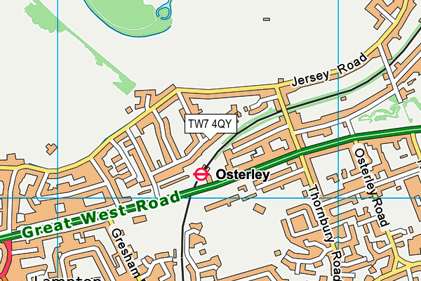 TW7 4QY map - OS VectorMap District (Ordnance Survey)