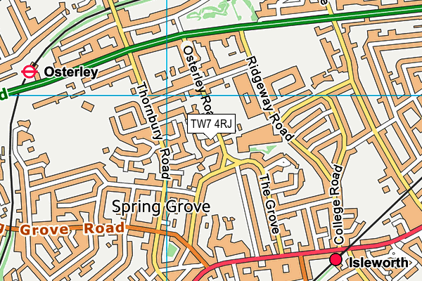 TW7 4RJ map - OS VectorMap District (Ordnance Survey)