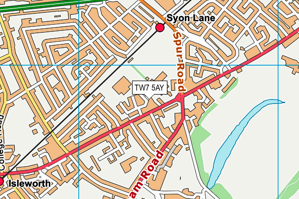 TW7 5AY map - OS VectorMap District (Ordnance Survey)