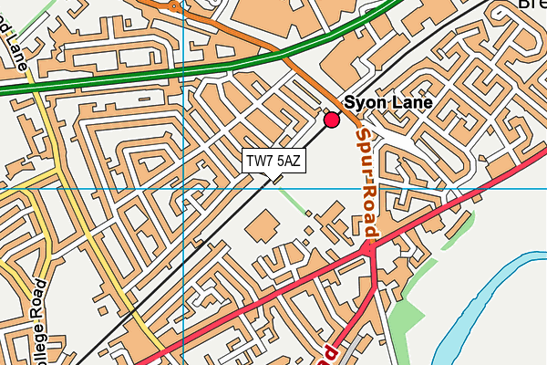 TW7 5AZ map - OS VectorMap District (Ordnance Survey)
