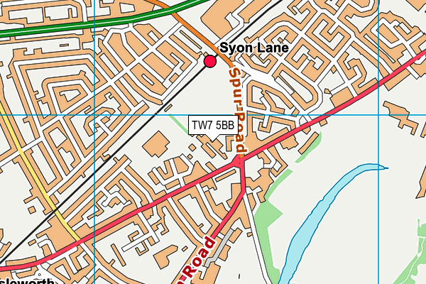 TW7 5BB map - OS VectorMap District (Ordnance Survey)