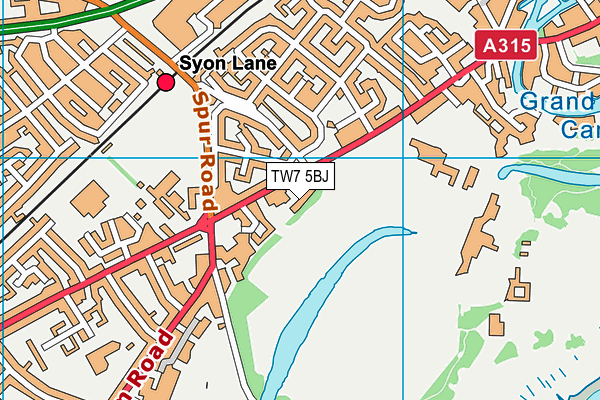 TW7 5BJ map - OS VectorMap District (Ordnance Survey)