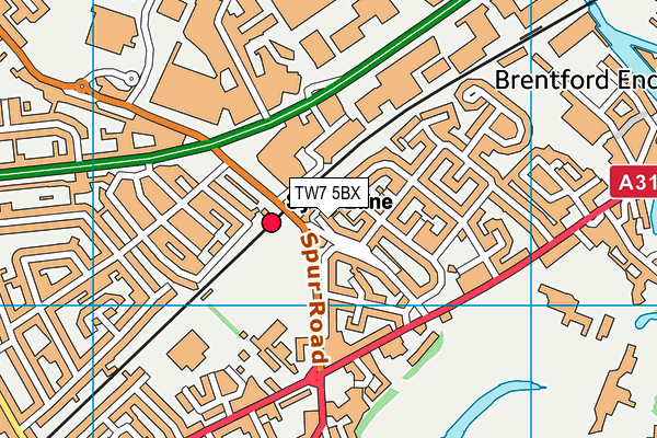 TW7 5BX map - OS VectorMap District (Ordnance Survey)