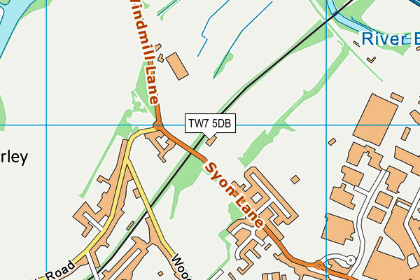 TW7 5DB map - OS VectorMap District (Ordnance Survey)