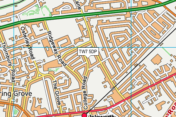 TW7 5DP map - OS VectorMap District (Ordnance Survey)
