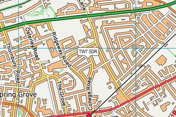 TW7 5DR map - OS VectorMap District (Ordnance Survey)