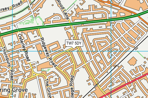 TW7 5DY map - OS VectorMap District (Ordnance Survey)