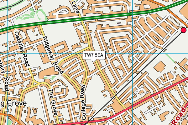 TW7 5EA map - OS VectorMap District (Ordnance Survey)